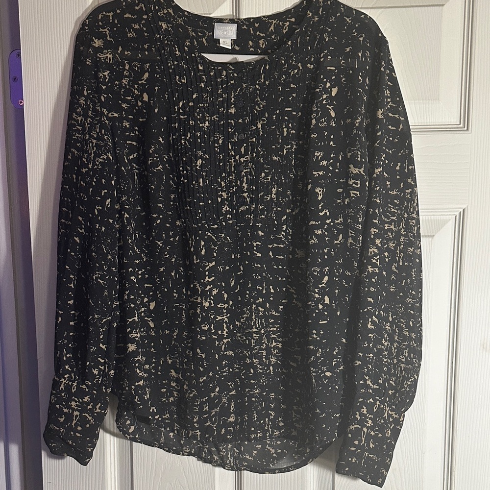 Black and Cream Converse Women's Top